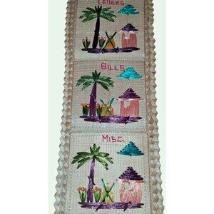 Handwoven Wall Organizer With "Letters Bills Misc" Compartments Philippines Desi